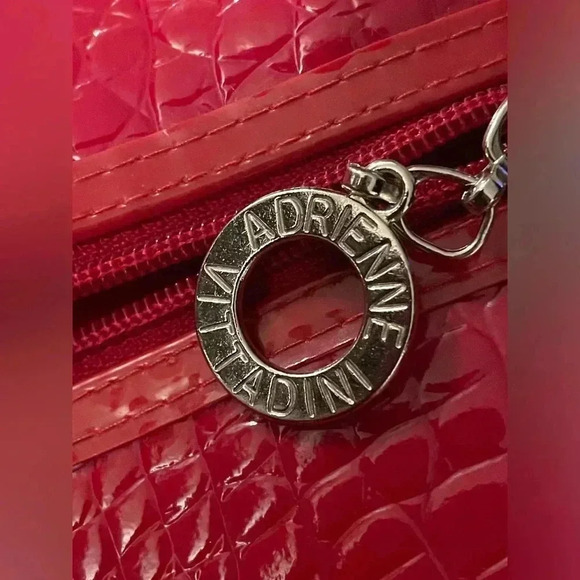 Adrienne Vittadini tear drop bag. RARE STYLE patent red, sexy - Picture 2 of 5